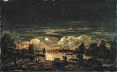 Moonlit Landscape by Baroque