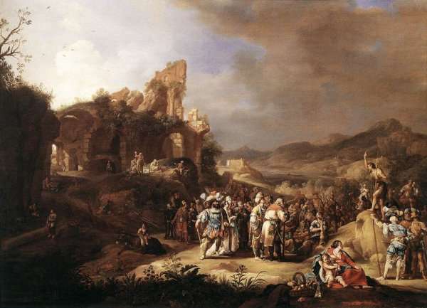 The Preaching of St John the Baptist 1634 by Baroque