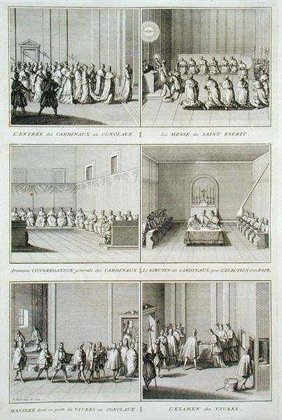 Electing the Pope, from the Encyclopedia by Denis Diderot 1713-84, published c.1770 by Baroque