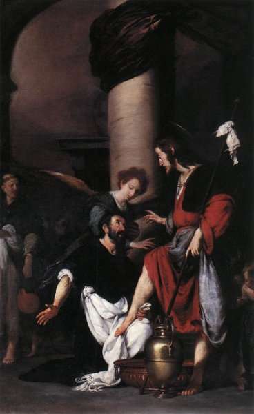 St Augustine Washing the Feet of Christ 1629 by Baroque