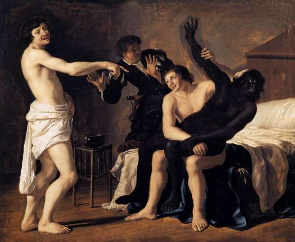 Three Young White Men and a Black Woman 1632 by Baroque