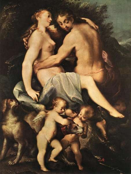 Adonis Led By Cupids To Venus Detail by Baroque