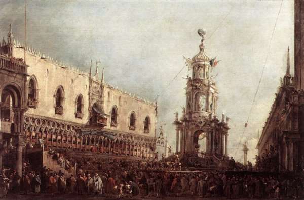 Carnival Thursday on the Piazzetta 1766-70 by Baroque