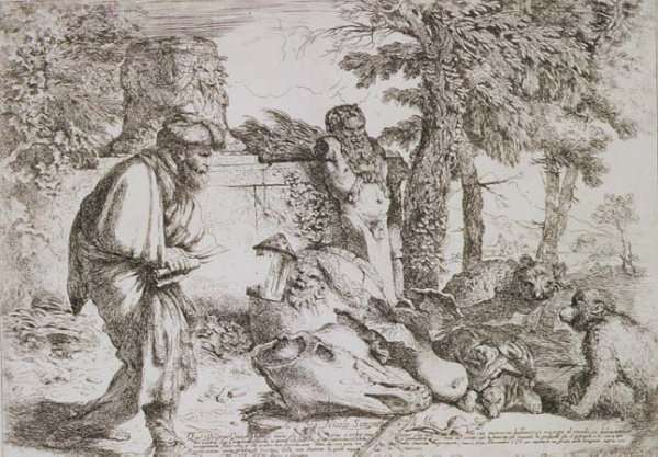 Diogenes Searching for an Honest Man by Baroque