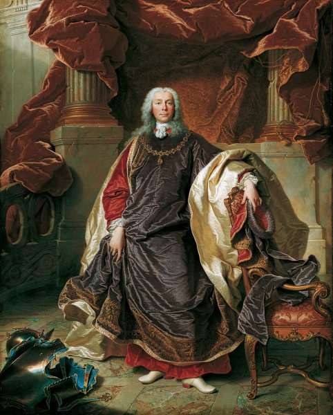 Portrait of Prince Joseph Wenzel I von Liechtenstein in the robes of the Order of the Golden Fleece (1696-1772), 1740 by Baroque