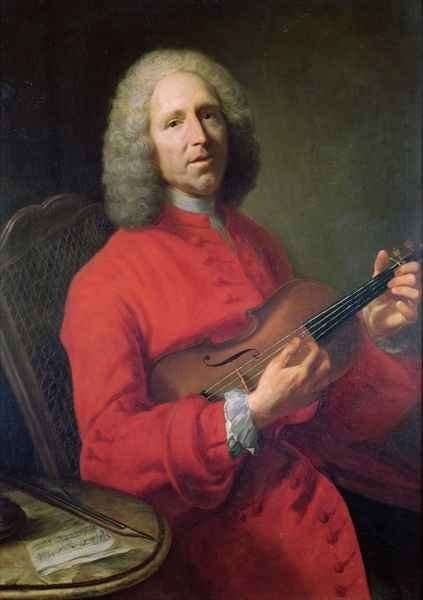 Jean-Philippe Rameau (1683-1764) with a Violin by Baroque