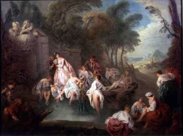 Bathing Party in a Park, 1730s by Baroque