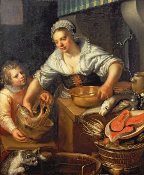 A Kitchen Scene by Baroque