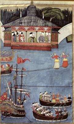 Nautical Festival before Sultan Ahmed III 1673-1736 from Surname by Vehbi by Baroque
