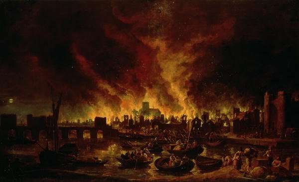 The Great Fire of London in 1666 by Baroque