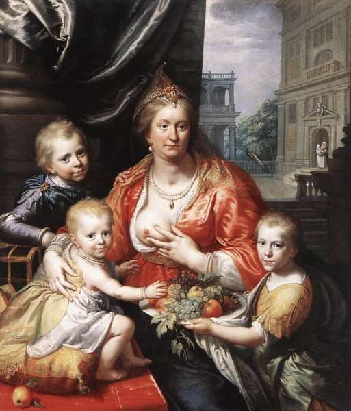 Sophia Hedwig, Countess of Nassau Dietz, with her Three Sons 1621 by Baroque