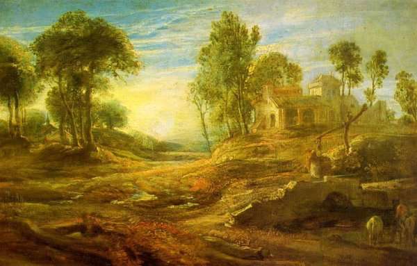 Landscape with a Watering Place by Baroque