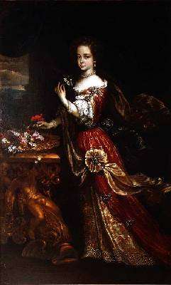 Portrait of a lady possibly Henrietta Anne Duchess of Orleans 1644-70 daughter of Charles I by Baroque
