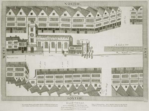 West Cheap as it appeared in the year 1585, engraved by Bartholemew Howlett 1767-1827 published 1814 by Baroque