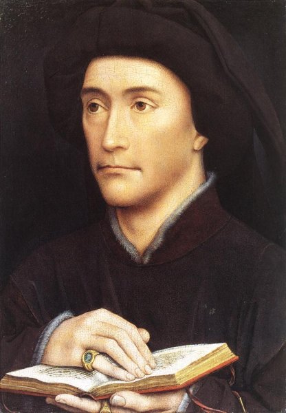 Portrait of a Man holding a book