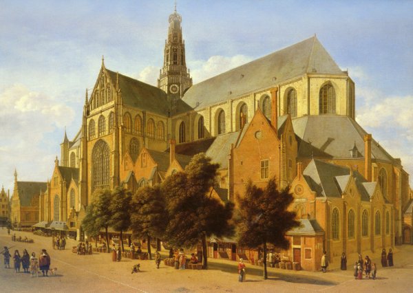 The Exterior Of The Church Of Saint Bavo In Harlem