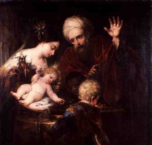 The Infant Moses Standing on the Pharaoh's Crown