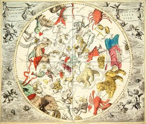 Celestial Planisphere Showing the Signs of the Zodiac, from 'The Celestial Atlas, or The Harmony of the Universe'