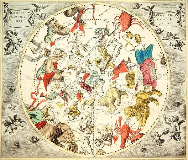 Celestial Planisphere Showing the Signs of the Zodiac, from 'The Celestial Atlas, or The Harmony of the Universe'