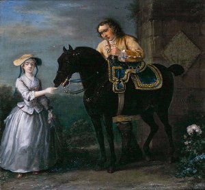 Lady Georgina Caroline Lennox, with Pony and Attendant, 1733