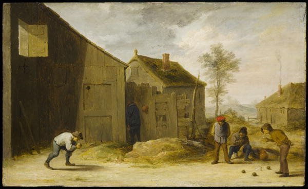 Peasants Playing Bowls