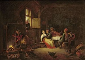 Peasants around a table