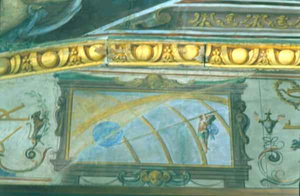 Archimedes c.287-12 BC saying Give me a support with a lever and I will raise the earth, Stanzio della Mattematica, 1587-1609