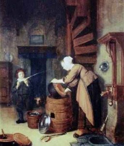 A trompe loeil of The Rest on the Flight into Egypt