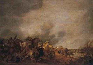Gustavus Adolphus II in the Battle of Luetzen on 16th November 1632, c.1635
