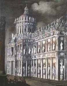 Scene of Hell detail showing Hades and Persephone rulers of the Underworld