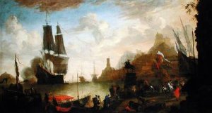 The Eendracht and other shipping off a Dutch port