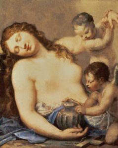 Penitent Mary Magdalene with putti