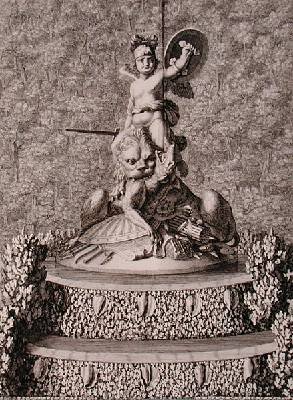 The Spirit of Valour centrepiece of a fountain at Versailles