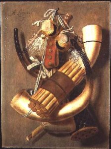 A Birdcatcher and His Dog