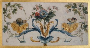 A Macaw a Barbary Duck a Canada Goose a Crane and Two Dogs