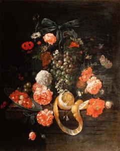 Still life with flowers and fruit 3