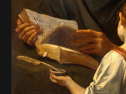Saint Matthew and the Angel (detail) 1645-48