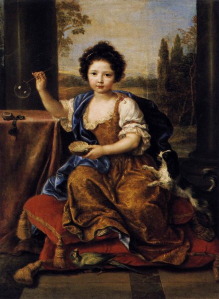 Girl Blowing Soap Bubbles 1674