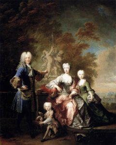 Count Ferdinand Adolf von Plettenberg and his Family  1727