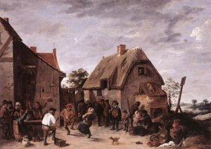 Peasants Bowling in a Village Street c. 1650