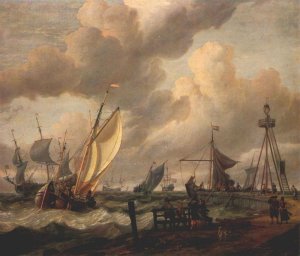 View of a Harbour on the Zuiderzee 1680s