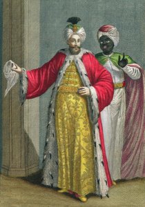 The Grand Lord, in his seraglio with the Kislar Agassi, 18th century