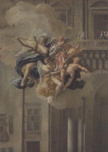 Fame bearing the coat of arms of the House of Harrach