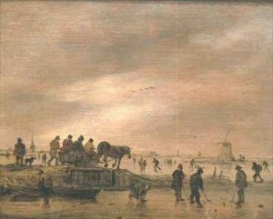 Winter Landscape with a Horse Drawn Sleigh