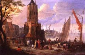 Figures and Boats in a Dutch Port