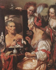 Old  Woman at the Mirror c. 1615
